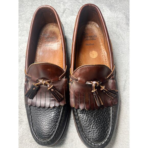 Allen Edmonds Nashua Tassel Loafers Black/Brown Leather Shoe Men's Size 10 1/2‎ - Picture 2 of 6